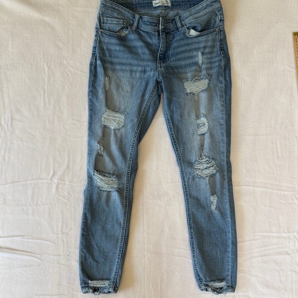 BKE Payton Mid-Rise Skinny Jeans in Light Blue Denim Size: 28x29.5 - Picture 5 of 8